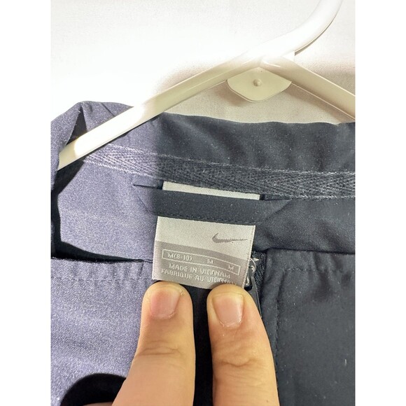 Vintage Nike Jacket Size M Black White Zip Up Track Warm Up Athletic Y2K - Picture 2 of 5